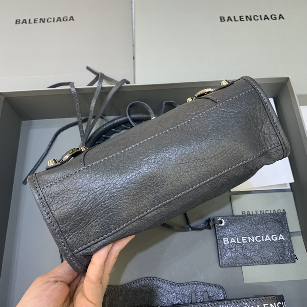 Balenciaga Classic City Mini Handbag Shoulder Bag Dark Gray/Silver